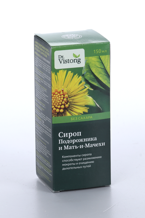 

Сироп Dr.Vistong Подорожника и Мать-и-мачехи б/сах с фруктозой, 150 мл