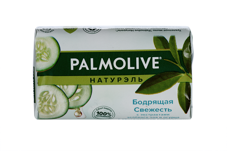 Мыло Palmolive Натурэль Бодрящая свежесть с экстр зелен чая и огурца, 90 г мыло смягчающее palmolive бодрящая свежесть 150 г