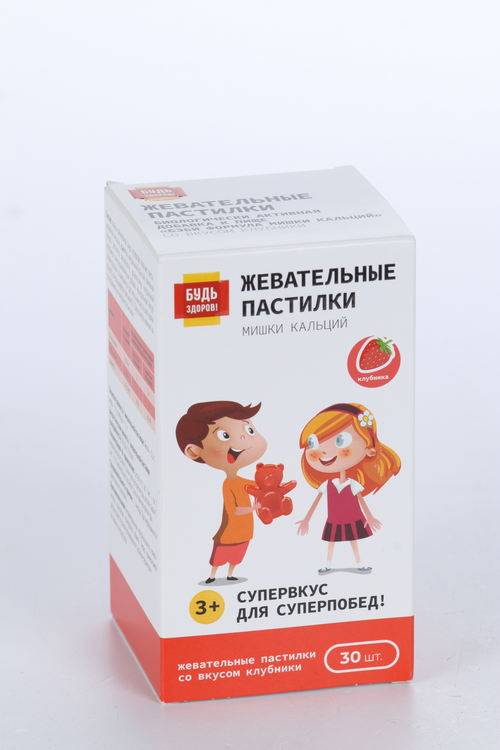 

Бэби Формула мишки Будь здоров Кальций 2,5 г, 30 шт, пастилки жевательные клубника