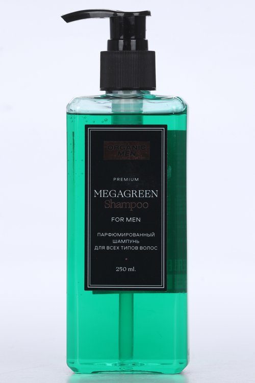 Шампунь Organic Men Megagreen парфюмированный д/всех типов волос, 250 мл