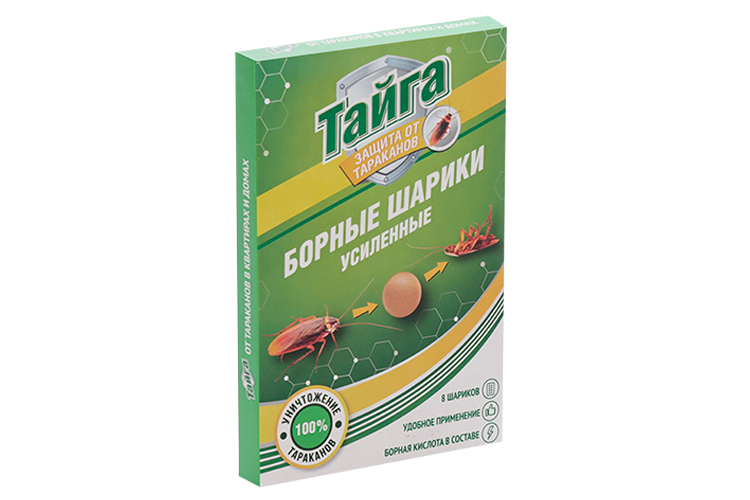 

Тайга борные шарики усиленные защита от тараканов, 8 шт