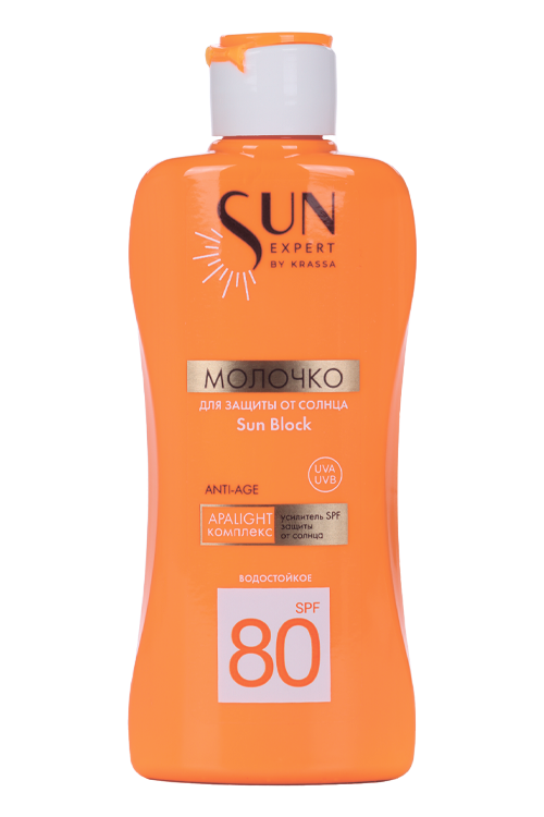 Молочко Krassa Sun block д/защиты от солнца SPF80, 180 мл