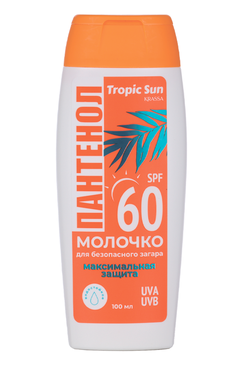 молочко для безопасного загара для тела spf 20 krassa milk for safe tanning 100 мл Молочко Krassa Пантенол д/безопасного загара SPF60, 100 мл, (KTS41788)