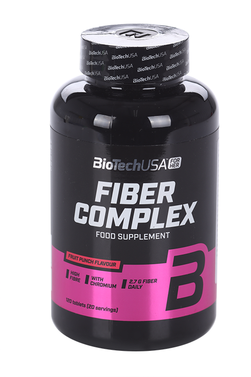 Клетчатка инулин+Хром BioTechUSA Fiber Complex фруктовый пунш, 120 шт, таблетки жевательные