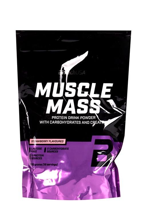 

Гейнер BioTechUSA Muscle Mass клубника, 1 000 г