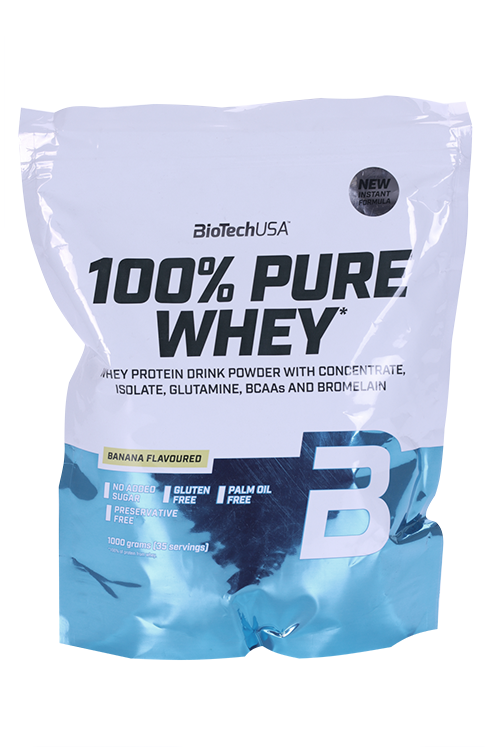 Протеин сывороточный BioTechUSA 100 Pure Whey банан 1 000 г 2669₽