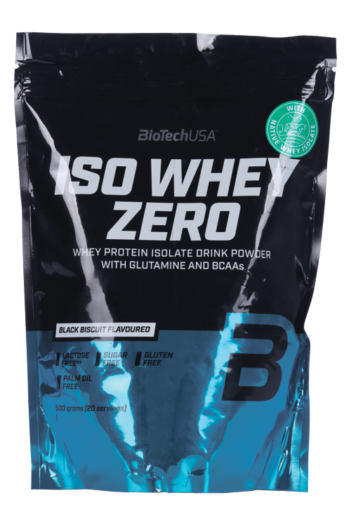 Протеин сывороточный BioTechUSA Iso Whey Zero черный бисквит 500 г 2682₽