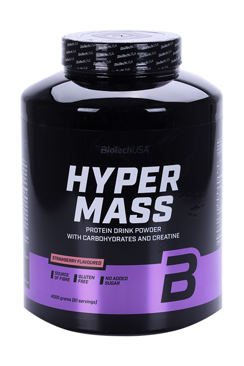 цена Гейнер BioTechUSA Hyper Mass клубника, 4 000 г