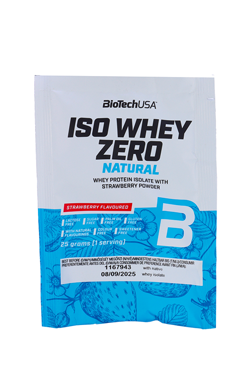 

Протеин изолят сывороточный BioTechUSA Iso Whey Zero Natural клубника, 25 г