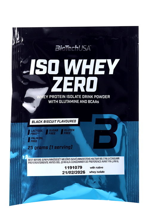 

Протеин изолят сывороточный BioTechUSA Iso Whey Zero черный бисквит, 25 г