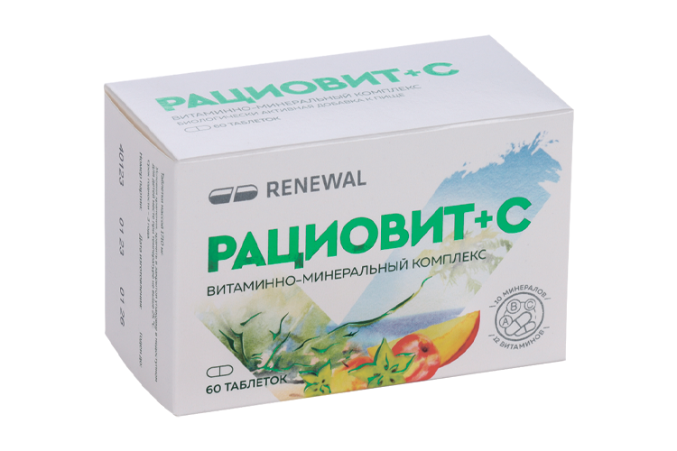 Рациовит+C витаминно-минеральный комплекс Renewal, 60 шт