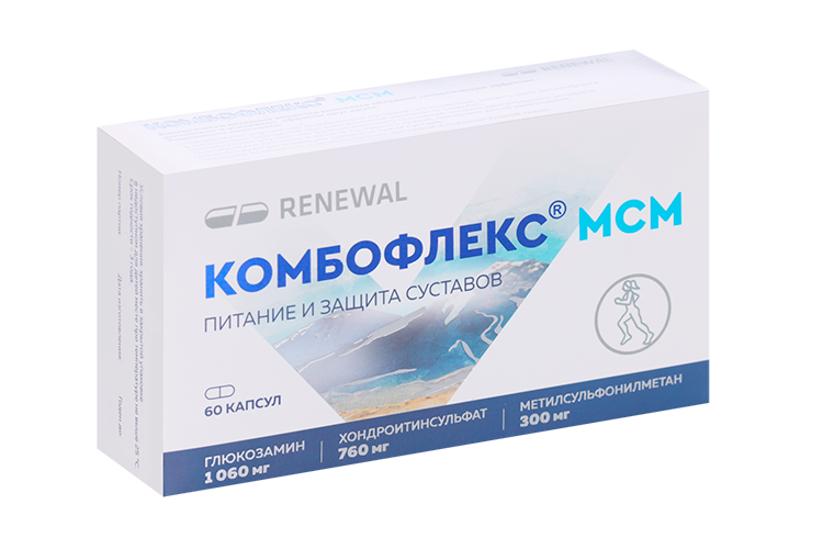 Комбофлекс МСМ, 60 шт, капсулы комбофлекс мсм renewal реневал капсулы 798мг 120шт