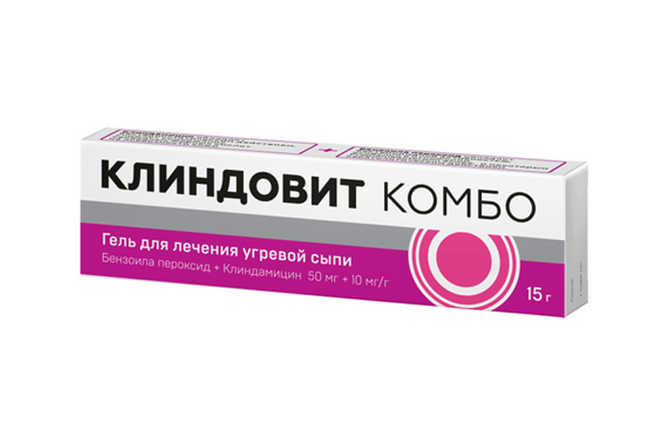 

Клиндовит Комбо 50 мг+10 мг/г, 15 г, гель для наружного применения