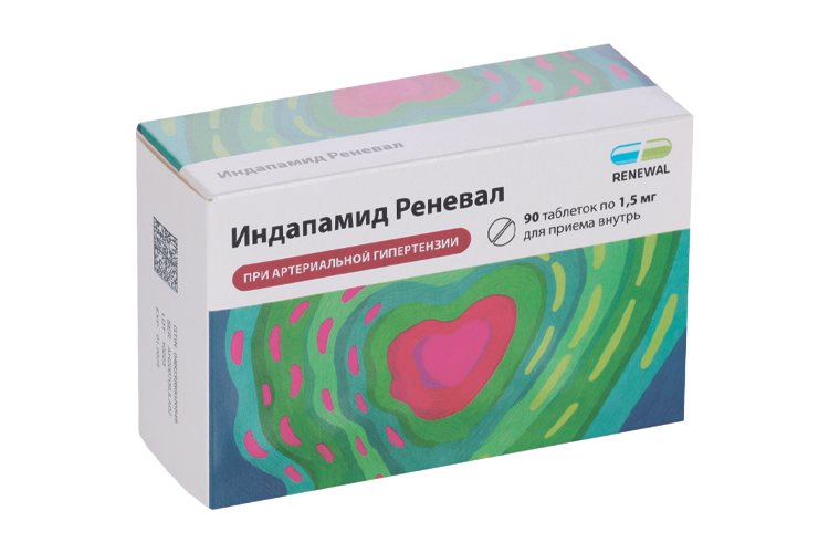 

Индапамид Реневал 1.5 мг, 90 шт, таблетки с пролонгированным высвобождением покрытые пленочной оболочкой