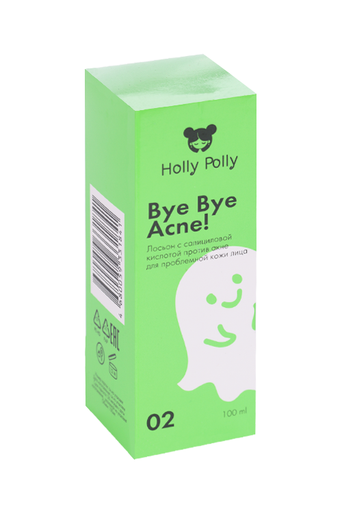 

Лосьон Holly Polly Bye Bye Acne с салицил кислотой д/проблемной кожи лица, 100 мл