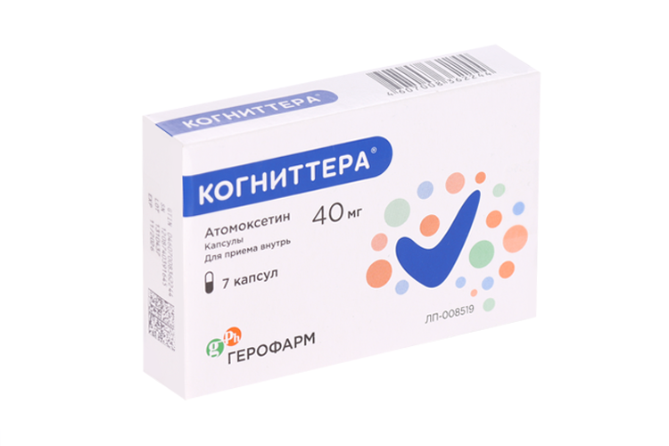 

Когниттера 40 мг, 7 шт, капсулы