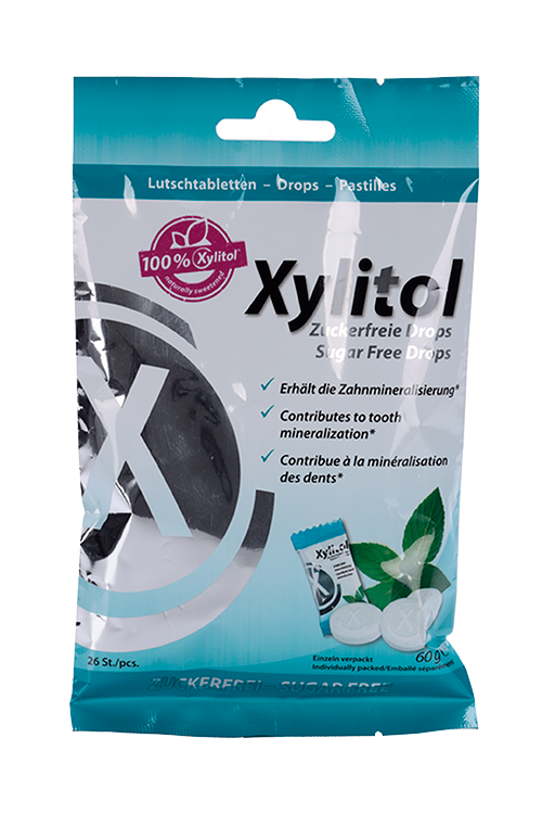 

Леденцы Miradent Xylitol со 100 % ксилитолом мята д/рассасывания, 60 г, 26 шт