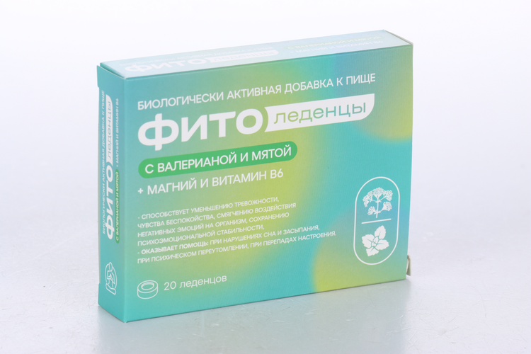 Фитоледенцы валериана-мята, 20 шт