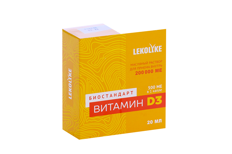

Биостандарт Витамин Д3 Lekolike, 20 мл, флакон-дозатор