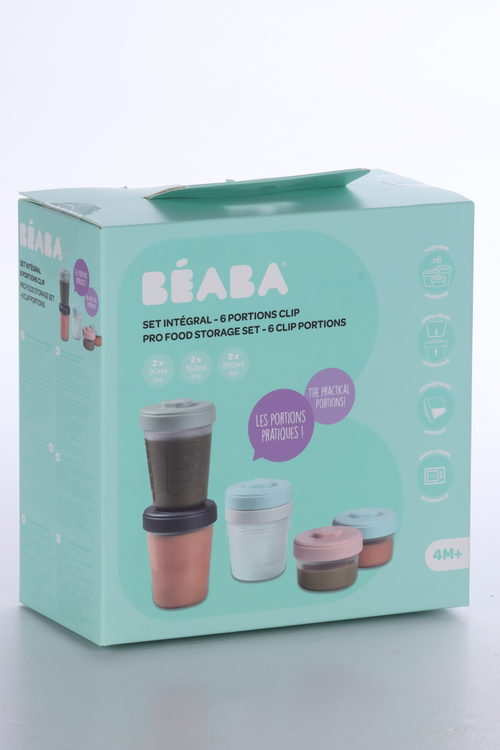 Набор контейнеров Beaba с клипсами 2х90ML+2х150ML+2х250ML