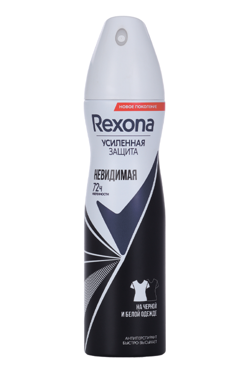 Антиперспирант-спрей REXONA Motionsense невидимая на черной/белой одежде 72 ч, 150 мл антиперспирант карандаш rexona невидимая на черной белой одежде 48 ч 40 мл