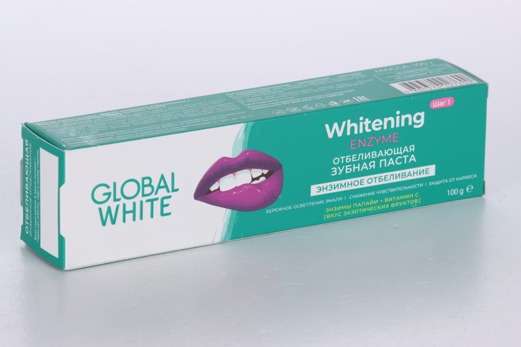 З/паста GLOBAL WHITE энзимная отбеливающая, 100 г