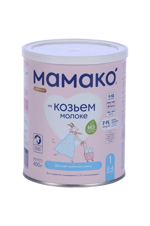 

Смесь Мамако сух молочн на основе козьего молока с 2FL д/детей (0-6 мес), 400 г