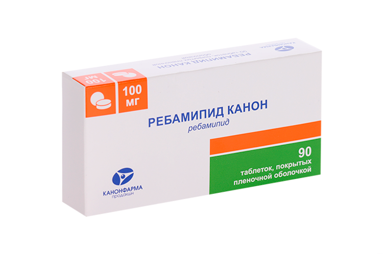 

Ребамипид Канон 100 мг, 90 шт, таблетки покрытые пленочной оболочкой