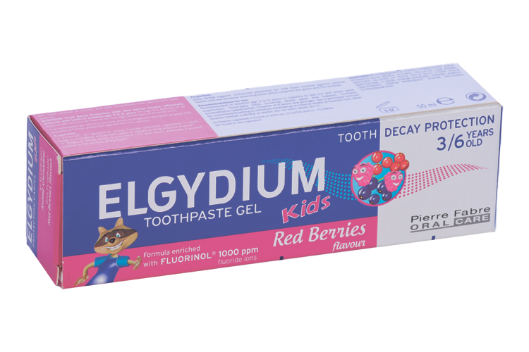 З/паста-гель Elgydium Kids Red Berries Защита от кариеса д/детей (3-6 лет), 50 мл