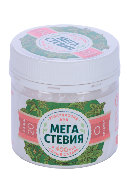 цена Мега Стевия, 20 г, порошок