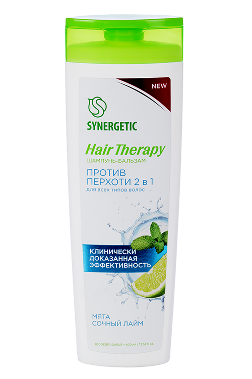 Шампунь-бальзам SYNERGETIC Hair Therapy Против перхоти 2в1, 400 мл