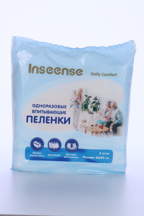 Пеленки Inseense Daily Comfort одноразовые 60х90 см, 5 шт