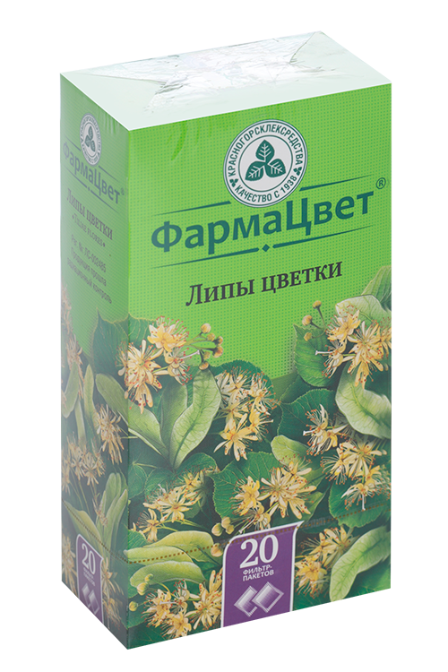 

Липы цветки ФармаЦвет 1.5 г, 20 шт, сырье растительное-порошок