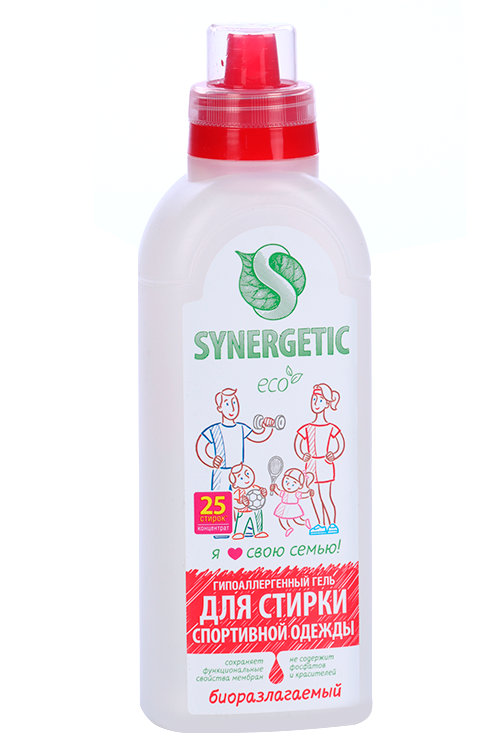 Гель SYNERGETIC д/стирки спортивной одежды 0,75 л x1