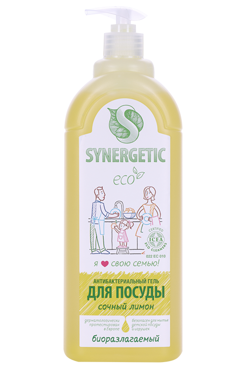 Гель SYNERGETIC д/мытья посуды антибактериальный лимон 1 л гель synergetic д мытья посуды антибактериальный лимон 1 л