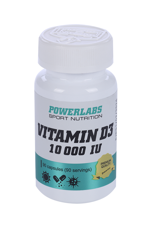 

Витамин Д3 PowerLabs 10000 IU, 90 шт, капсулы