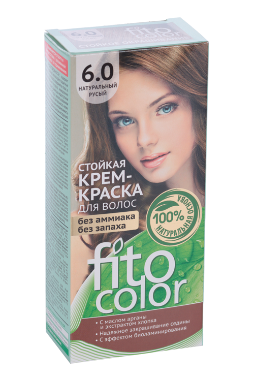 Крем-краска Fitocolor натуральный русый дволос тон 60 115 мл 69₽