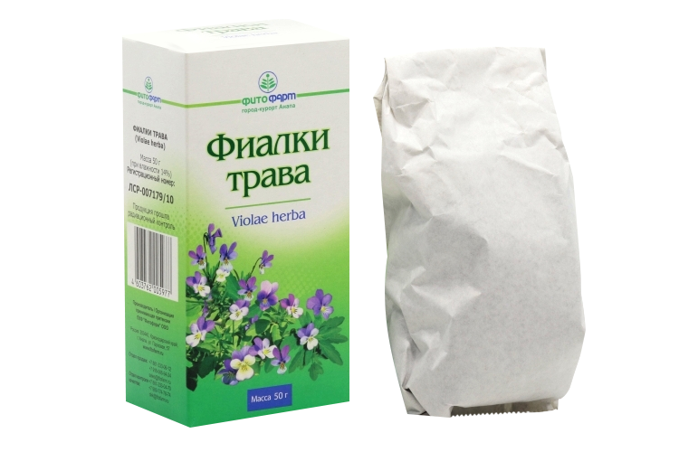 

Фиалки трава, 50 г, сырье растительное измельченное Красногорск