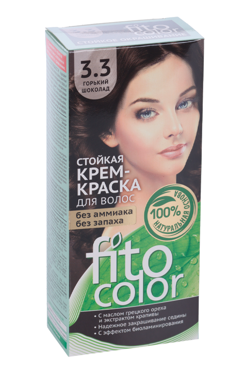 

Крем-краска Fitocolor горький шоколад д/волос тон 3.3 115 мл
