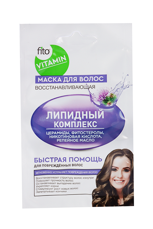 

Маска Fitoкосметик Fito Vitamin Липидный комплекс восстанавливающая д/волос, 20 мл