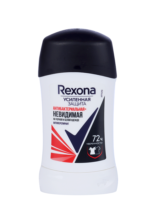 Антиперспирант-карандаш REXONA антибакт/невидим черн/бел одежда72 ч, 40 мл