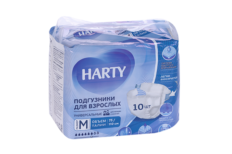 

Подгузники HARTY Medium д/взрослых, 10 шт