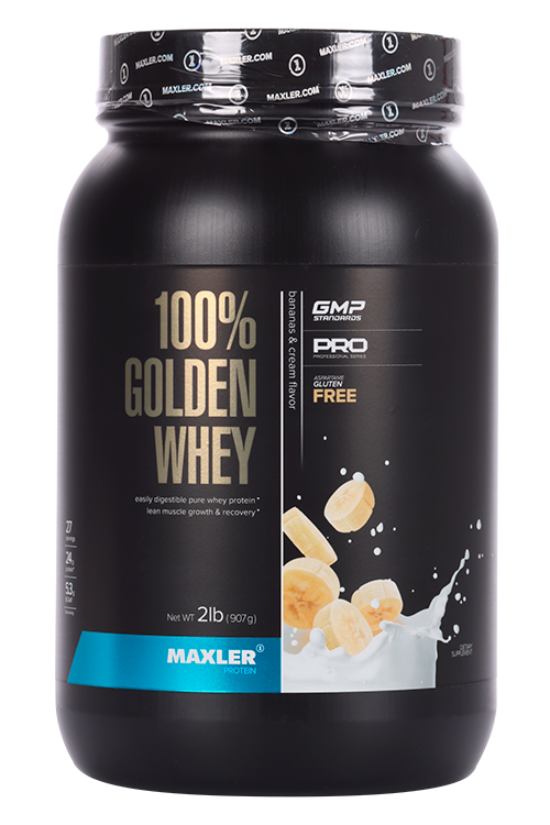 Протеин MAXLER 100 golden whey 2 lb BananasCream 907 г 3248₽