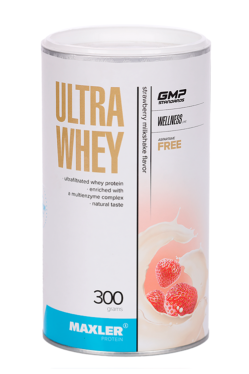 Коктейль MAXLER Ultra Whey Strawberry Milkshake 300 г 931₽