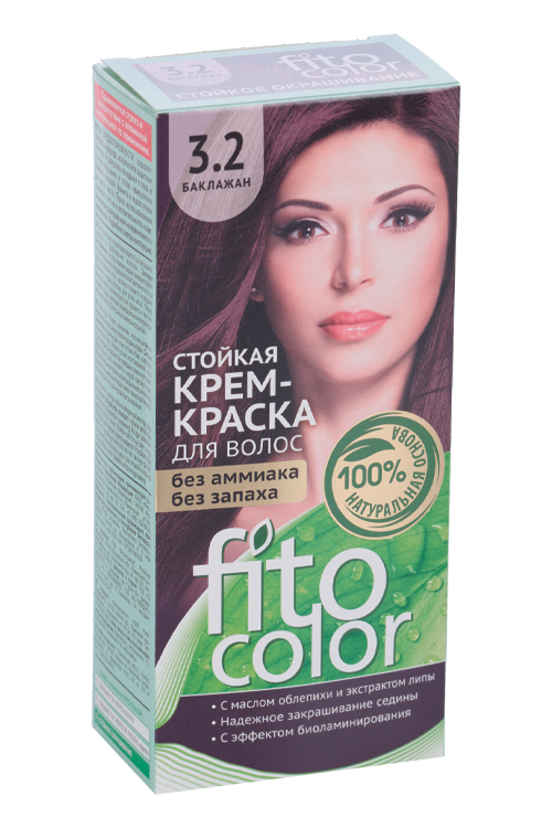 Крем-краска д/волос серии Fitocolor тон 3.2 баклажан 115 мл