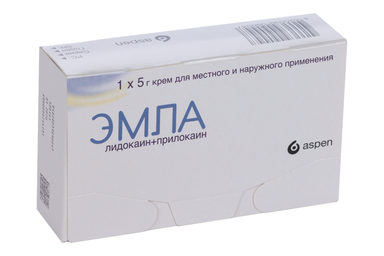 

Эмла, 5 г, крем для местного и наружного применения