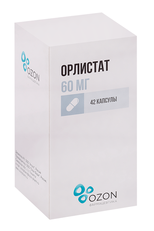 

Орлистат 60 мг, 42 шт, капсулы