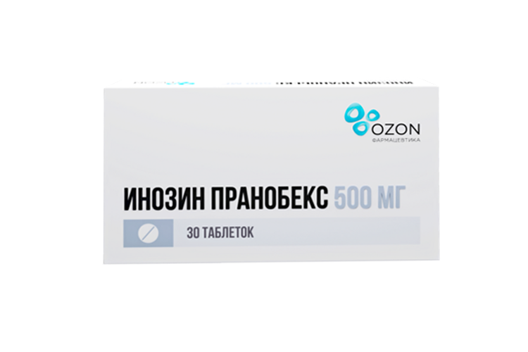 

Инозин Пранобекс 500 мг, 30 шт, таблетки