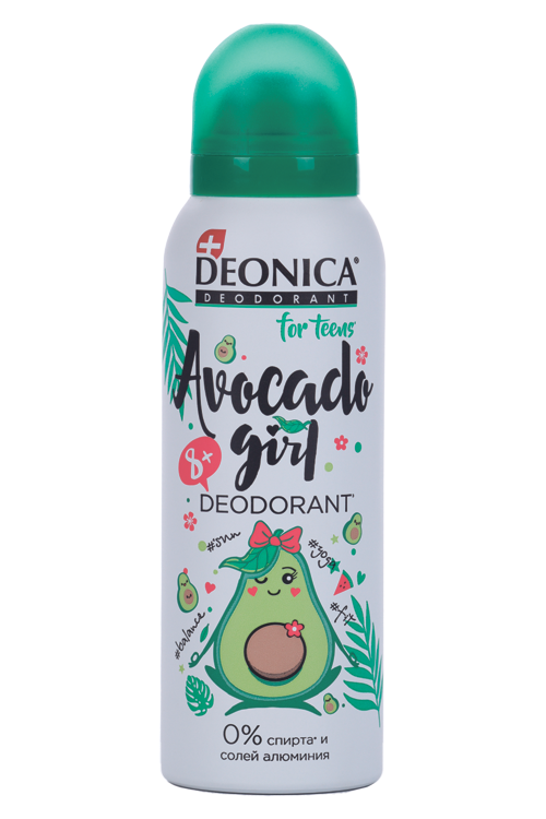 Дезодорант Deonica for teens Avocado Girl спрей, 125 мл