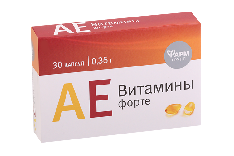 

Витамины АЕ Форте, 350 мг, 30 шт, капсулы